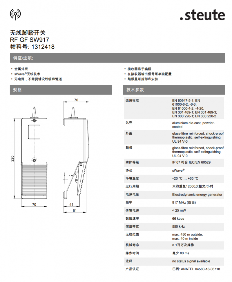 RF GF SW917