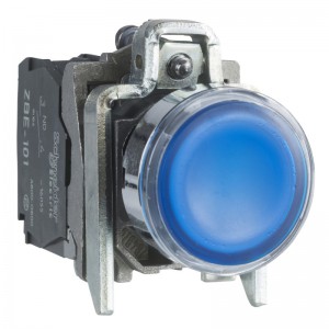 Ø22 蓝色带灯按钮 头复位XB4BW36B5  施耐德电气